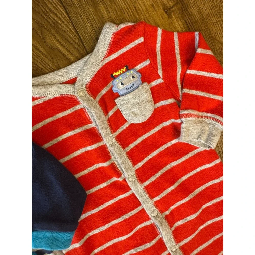 Carters‎ Baby Boy 6 Months Footed Sleepers Pajamas Outfits Clothes Lot Baseball